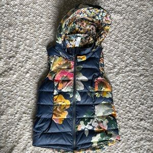Floral Reversible Puff Vest (Anthropologie)